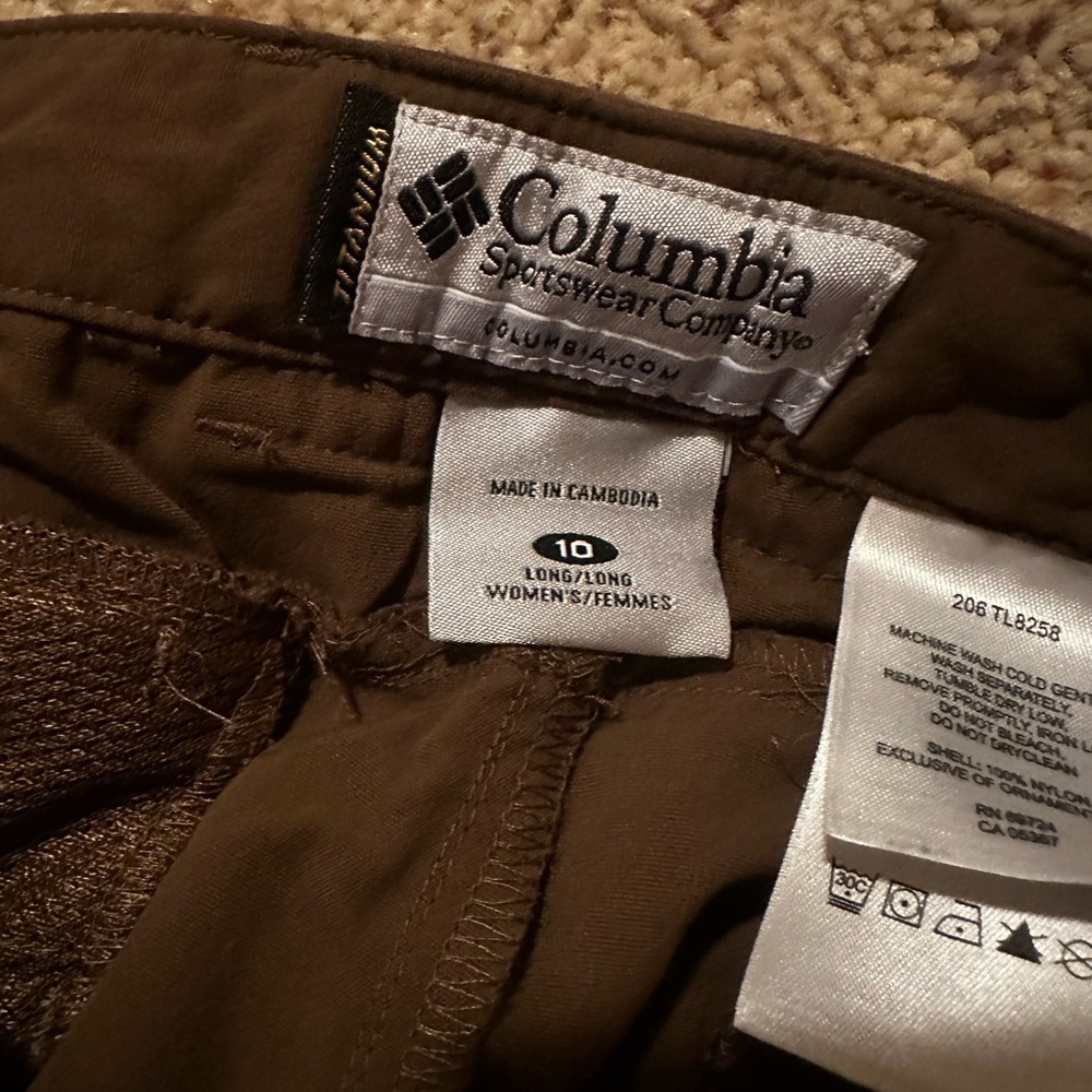Brown zip off hiking pants